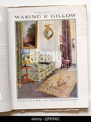 Waring and Gillow Advertising in The Connoisseur Antiques Magazine Stock Photo