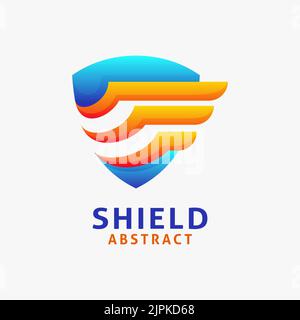 Abstract shield logo design Stock Vector