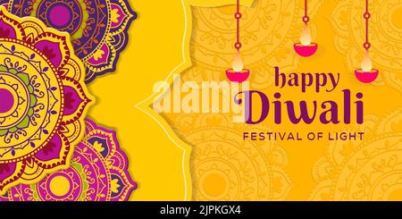 happy diwali concept in paper arthappy diwali concept in paper art Stock Vector