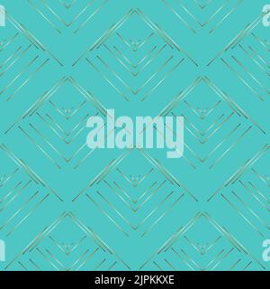 Abstract geometric pattern. Vintage seamless pattern with zigzag gold lines. Suitable for textiles, greeting cards, invitation cards, wrapping paper. Stock Vector