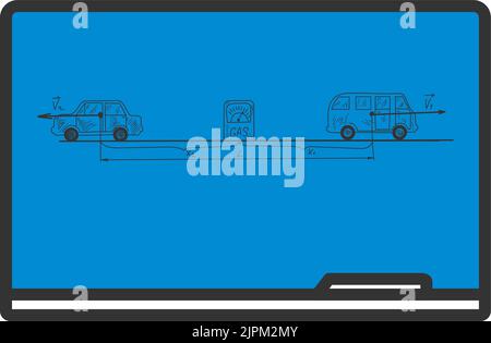 Classroom Blackboard Icon. Bold outline design with editable stroke width. Vector Illustration. Stock Vector