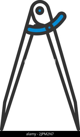 Compasses Icon. Bold outline design with editable stroke width. Vector Illustration. Stock Vector