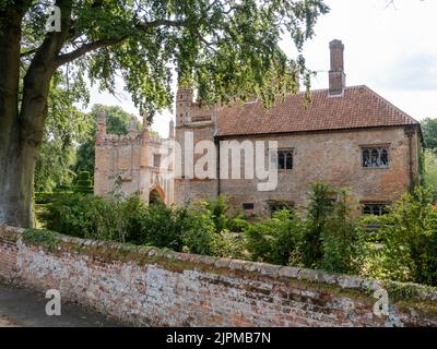 East Barsham manor, in East Barsham Norfolk, UK a Tudor manor house built in 1520. Stock Photo