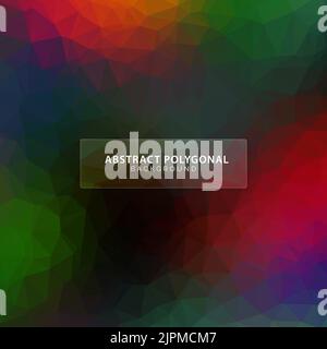 Colorful low poly polygonal background design Stock Vector