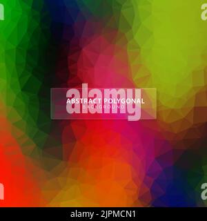 Colorful low poly polygonal background design Stock Vector