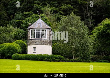 The Gazebo, dating from approx. 1752 was formerly located at Palmer House.  RHS Rosemoor Garden, Great Torrington, Devon, UK Stock Photo