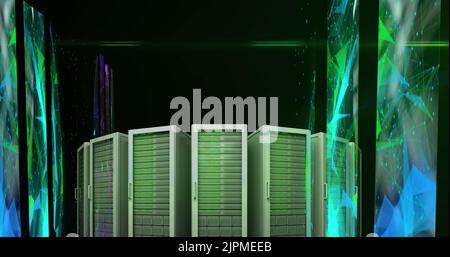 Plexus networks against server Stock Photo