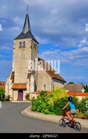 France, Centre-Val de Loire, Cher (18), the Berry, Sainte-Gemme-en-Sancerrois Stock Photo