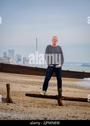 Editorial Use Only - Norman Cook photographed at his seafront home in Hove, East Sussex, UK. March 2022. Picture by Jim Holden