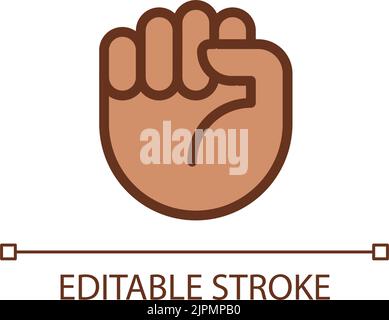 Riot fist pixel perfect RGB color icon Stock Vector