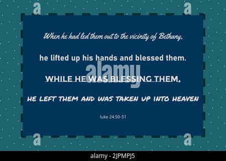 The Ascension Day of Jesus Christ Vector Illustration. Biblical