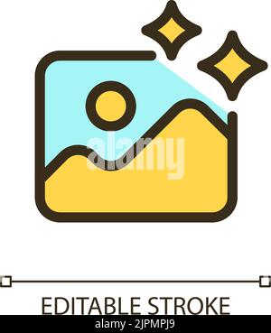Photo editing pixel perfect RGB color ui icon Stock Vector