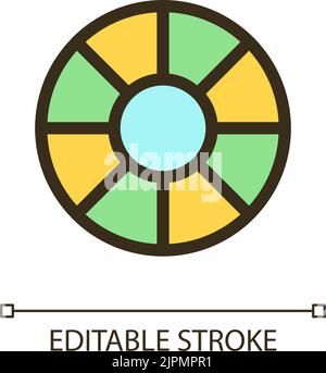 Lens filter pixel perfect RGB color ui icon Stock Vector