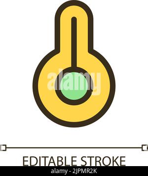 Warmth pixel perfect RGB color ui icon Stock Vector
