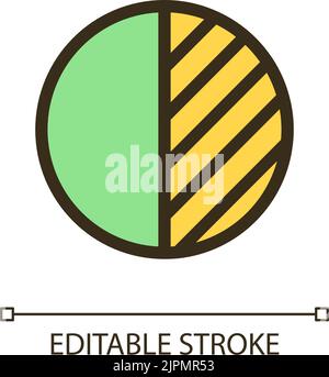 Contrast pixel perfect RGB color ui icon Stock Vector