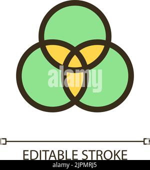 Color adjustment pixel perfect RGB color ui icon Stock Vector