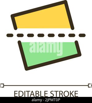 Straighten pixel perfect RGB color ui icon Stock Vector