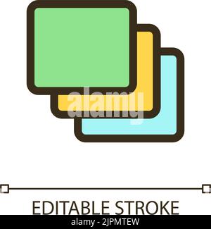 Series of layers pixel perfect RGB color ui icon Stock Vector
