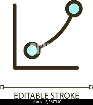 Curves tool pixel perfect RGB color ui icon Stock Vector