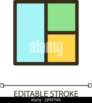 Photo collage pixel perfect RGB color ui icon Stock Vector