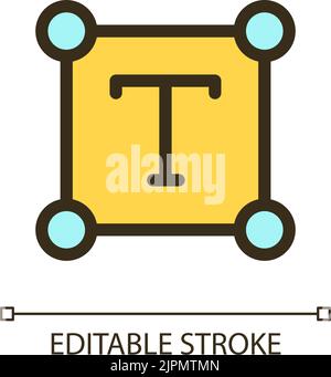 Text pixel perfect RGB color ui icon Stock Vector