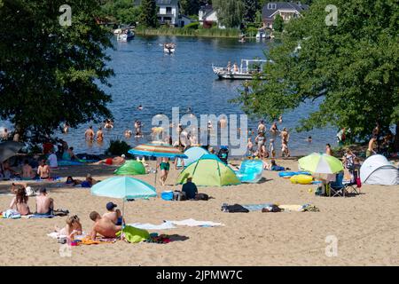 Kleiner Müggelsee, An der Düne, Badestrand, Berlin, Köpenick Stock Photo