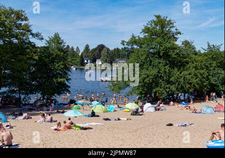 Kleiner Müggelsee, An der Düne, Badestrand, Berlin, Köpenick Stock Photo