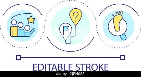 Find new ways and incentives loop concept icon Stock Vector