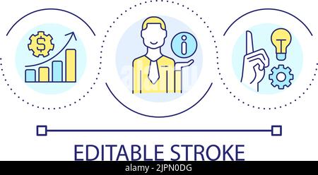 Innovations for business loop concept icon Stock Vector