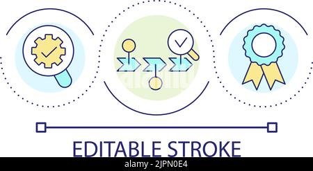 Build development way loop concept icon Stock Vector