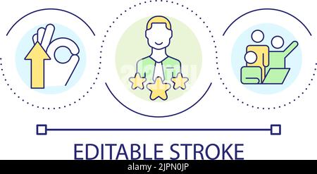 Employee evaluation loop concept icon Stock Vector