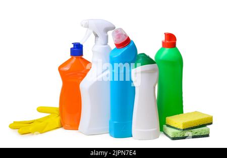Household cleaning product isolated on a white background Stock Photo