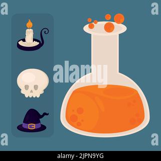 icon set halloween miscellaneous Stock Vector