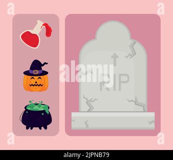 set of halloween miscellaneous Stock Vector