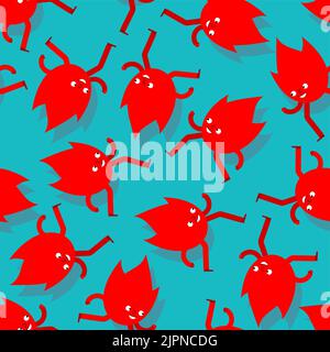 Running fire cartoon pattern seamless. Flame run background Stock Vector