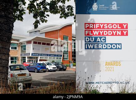 Cardiff Metrapolitan University, Llandaff campus. Western Avenue. University of the Year, UK and Ireland. 2021. Taken Summer 2022. August Stock Photo