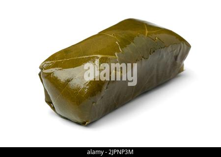 Single piece of Greek dolmades isolated on white background Stock Photo