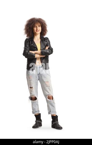 Crop top and jeans Cut Out Stock Images & Pictures - Alamy