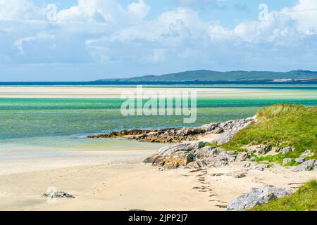 Traigh Mheilein Beach near Husinish, Isle of Harris, Scotland Stock Photo