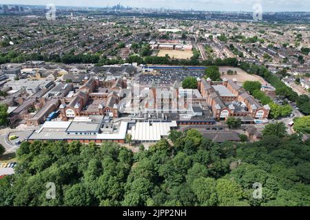 Whipps cross hospital Waltham Forest drone aerial view Stock Photo