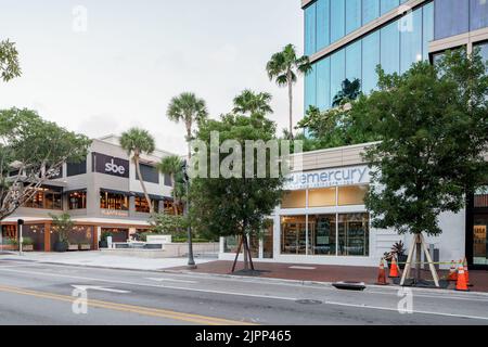 Miami, FL, USA - August 6, 2022: Photo of Cocowalk shopping lifestyle center Coconut Grove Miami FL Stock Photo