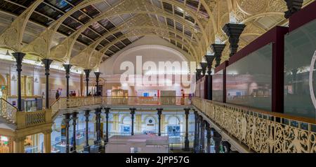 Dublin, Ireland - Feb 20th, 2020: National Museum of Archeology and History building indoors. Dublin, Republic of Ireland Stock Photo