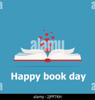 Open book icon. Concept of love story, literary fiction genre EPS 10. Stock Vector