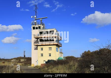 The Vessel Traffic Services station on Spurn Point, East Riding of Yorkshire, Humberside, England, UK Stock Photo