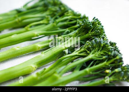 fresh green broccolini (baby broccoli) Stock Photo