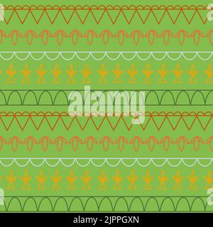Summer green striped seamless pattern. Colourful line pattern. 60s,70s style. Stock Vector