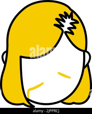 AGA and thinning hair in women, Ludwig classification type I Stock Vector