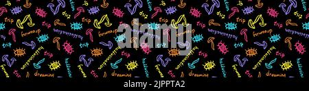 Trippy vector seamless pattern with mushrooms eyes Stock Vector