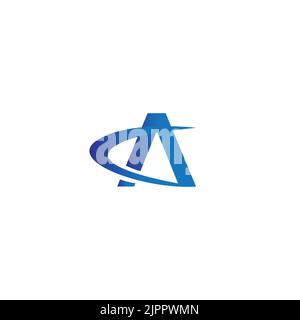A logo  symbol  A Technology logo, A emblem  brand Stock Vector
