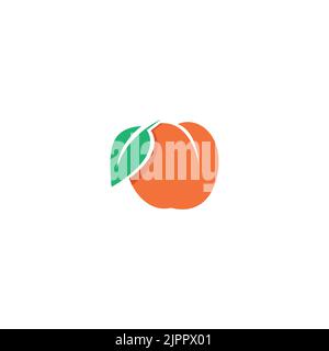 Orange fruit juicy logo, orange beverage Stock Vector